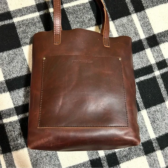 Portland Leather Goods PLG Original Crossbody Tote in Cognac - Picture 4 of 15